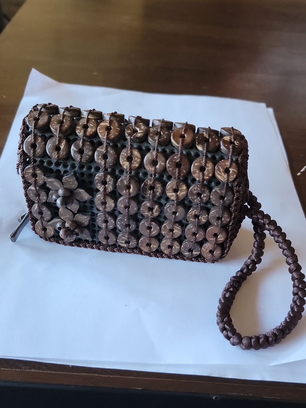 Tropical Beaded Wristlet Clutch